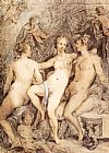 Hendrick Goltzius Venus between Ceres and Bacchus painting